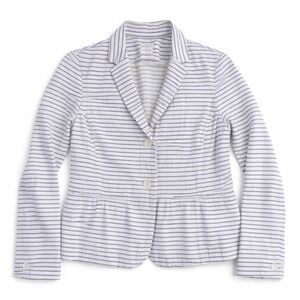 Gap Cotton Blazer – 8 Blue White Stripe Unstructured Academy